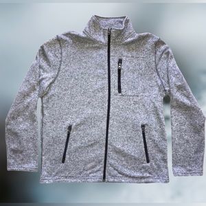 Sonoma Fleece Sweater Jacket Mens Size 2XLT Grey Full Zipper Closure Pockets